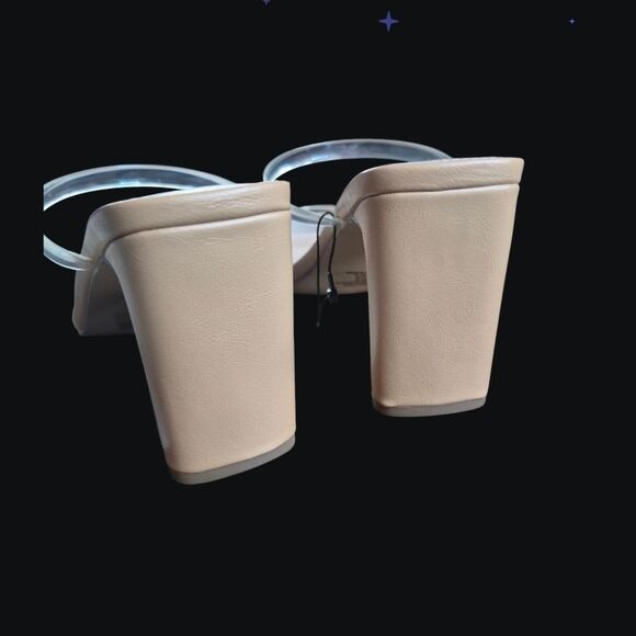 Elegant Nude Block Heels with Clear Straps | The Drop Avery | NWT - Size 12 - Picture 4 of 6